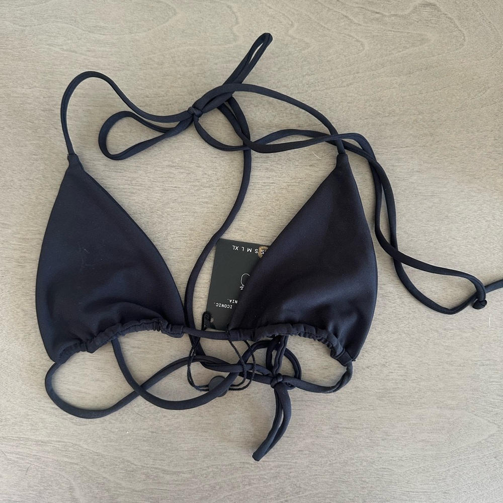 Skatie Lydia Bikini Top Black XS NWT